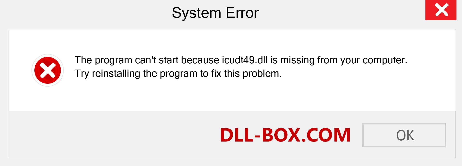  icudt49.dll file is missing?. Download for Windows 7, 8, 10 - Fix  icudt49 dll Missing Error on Windows, photos, images