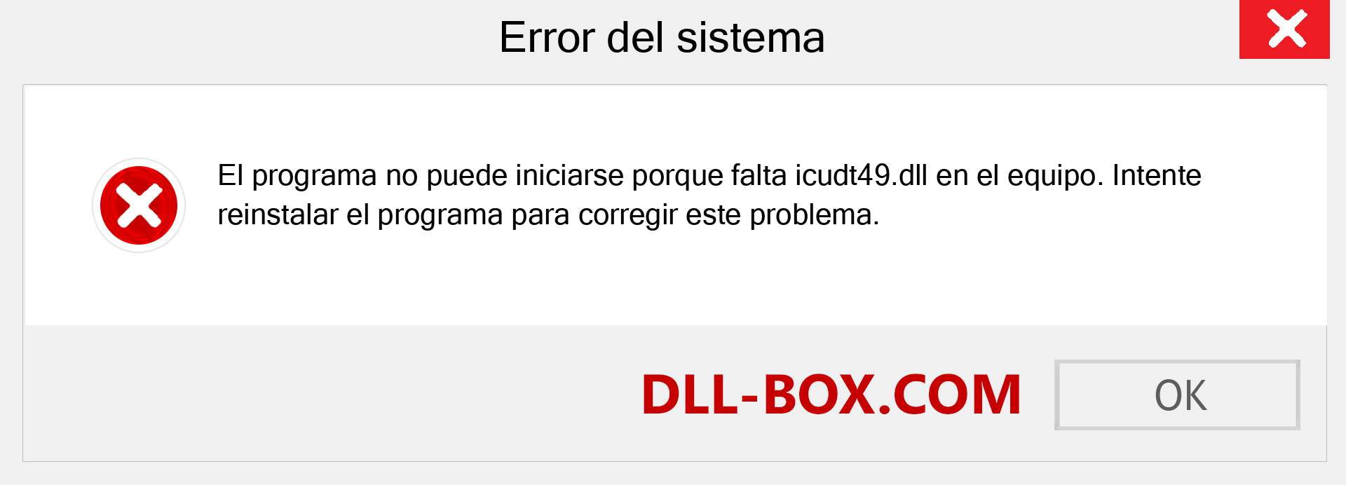 ¿Falta el archivo icudt49.dll ?. Descargar para Windows 7, 8, 10 - Corregir icudt49 dll Missing Error en Windows, fotos, imágenes